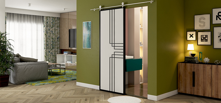 sliding bathroom door installation in Stevenson Ranch